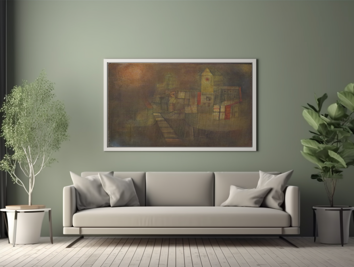 Petit village sous le soleil d'automne - Paul Klee - Toile premium 430g (qualité galerie)