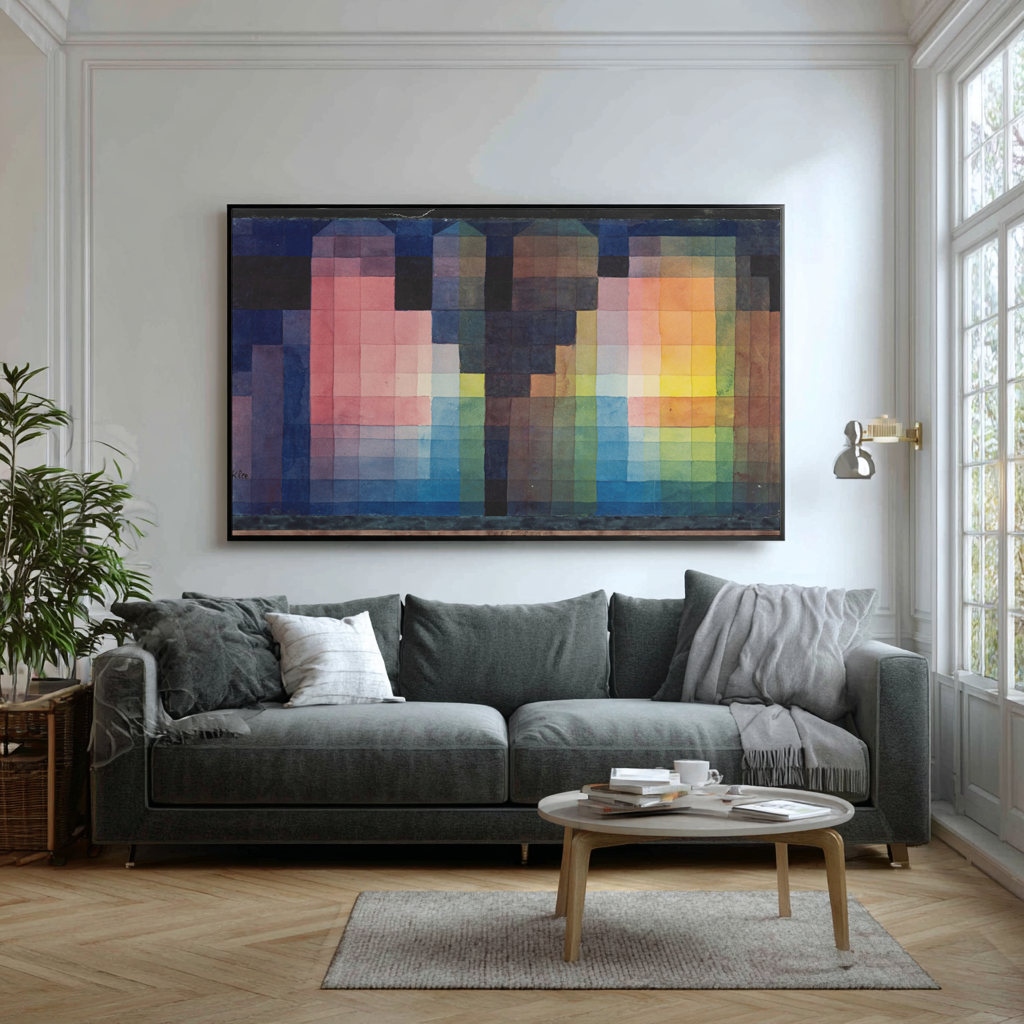 Ville en fête - Paul Klee - Toile premium 430g (qualité galerie)