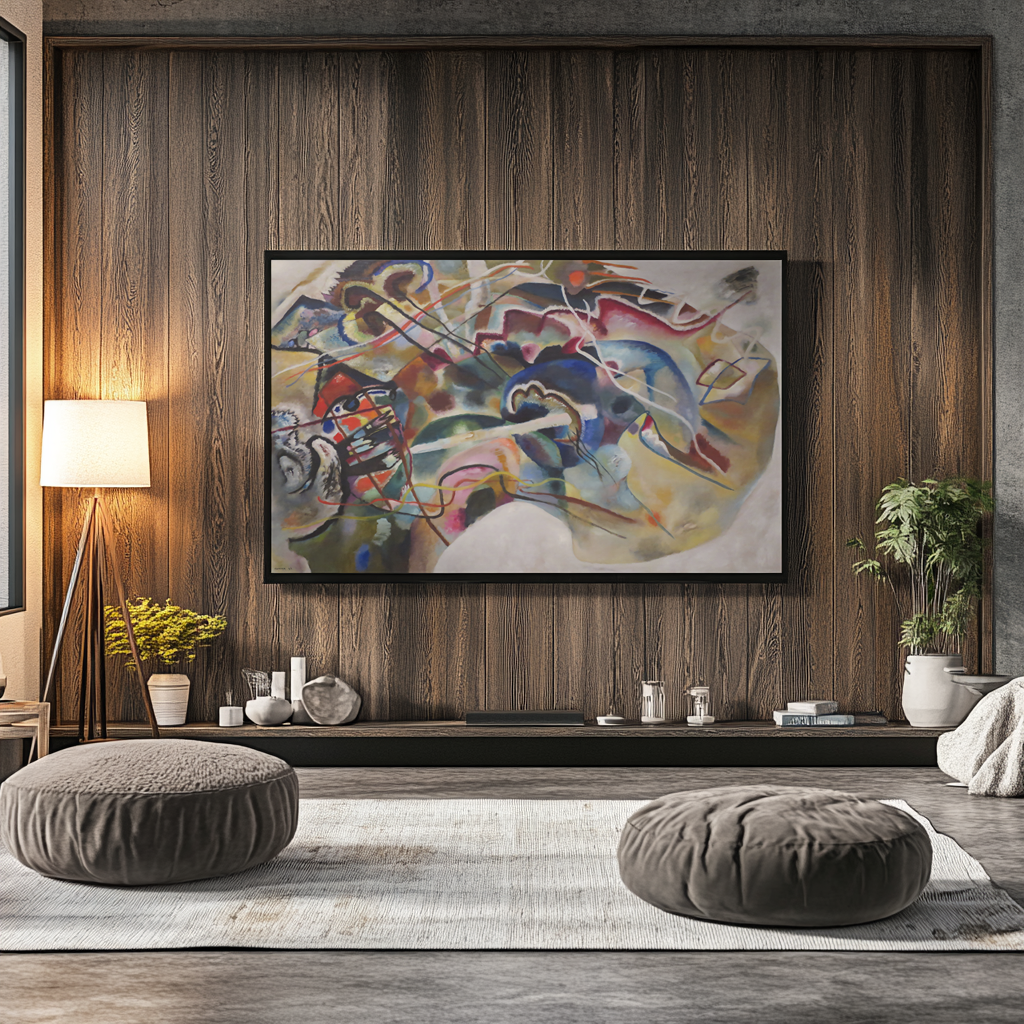 Painting with white border - Wassily Kandinsky - Premium canvas 430g (gallery quality)