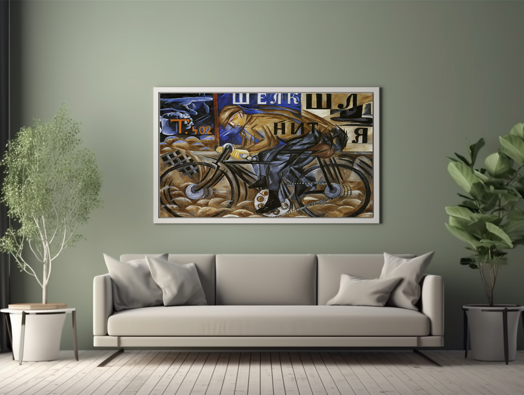 The Cyclist - Natalia Goncharova - Premium Canvas 430g (gallery quality)