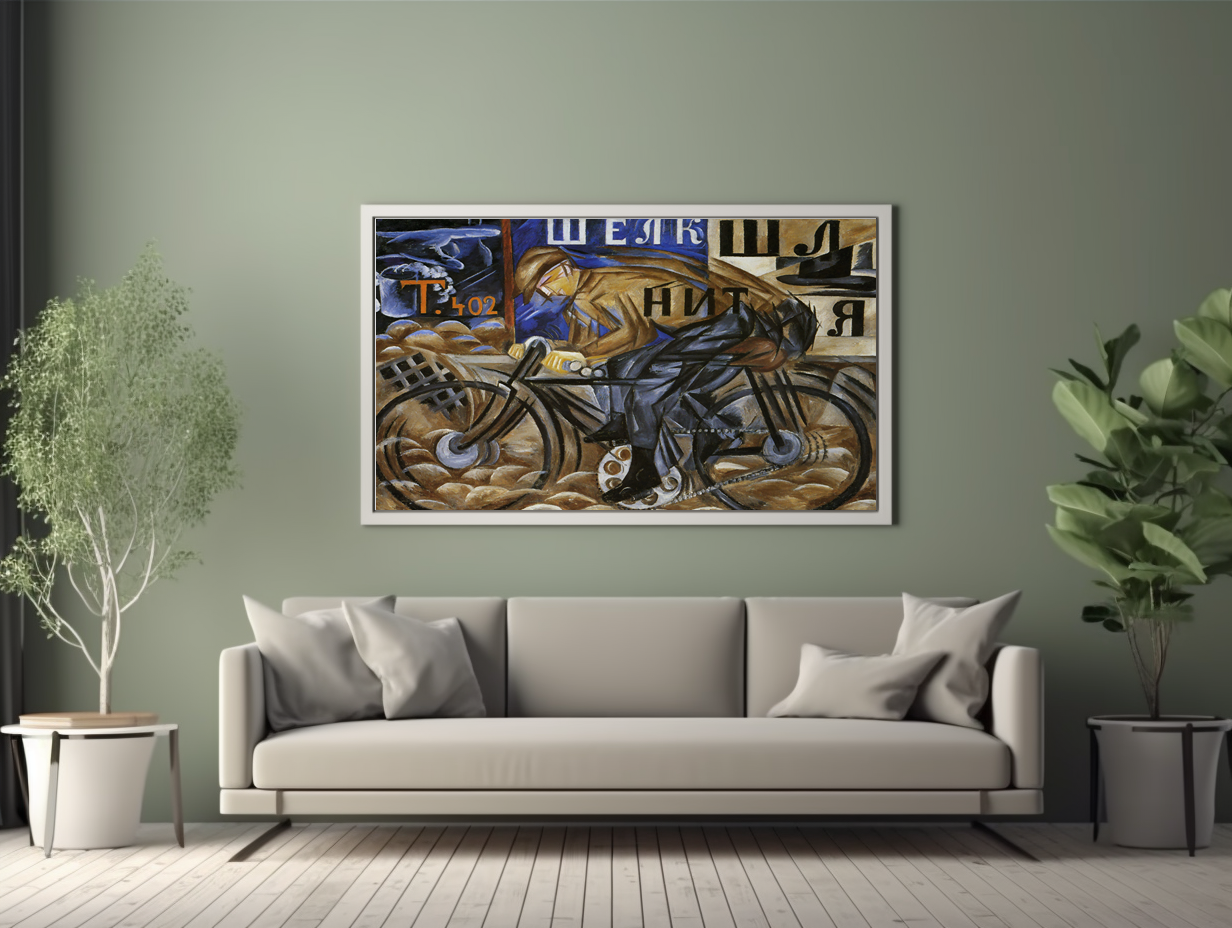 Le Cycliste - Natalia Gontcharova - Toile premium 430g (qualité galerie)