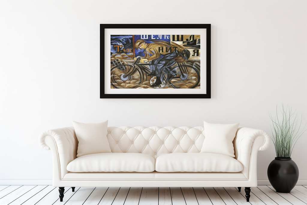 The Cyclist - Natalia Goncharova - Premium Canvas 430g (gallery quality)