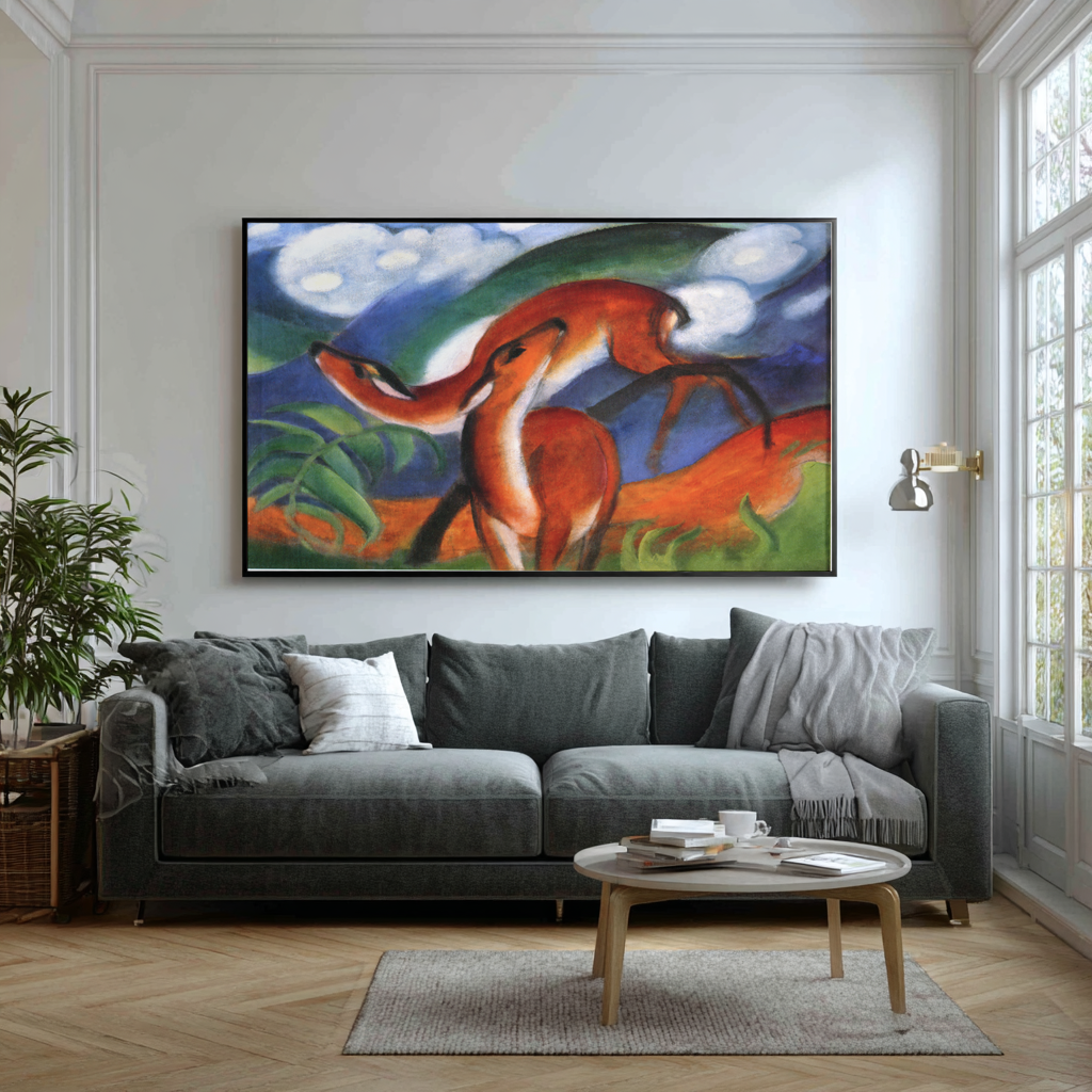 Red Deer II - Franz Marc - 430g Premium Canvas (gallery quality)