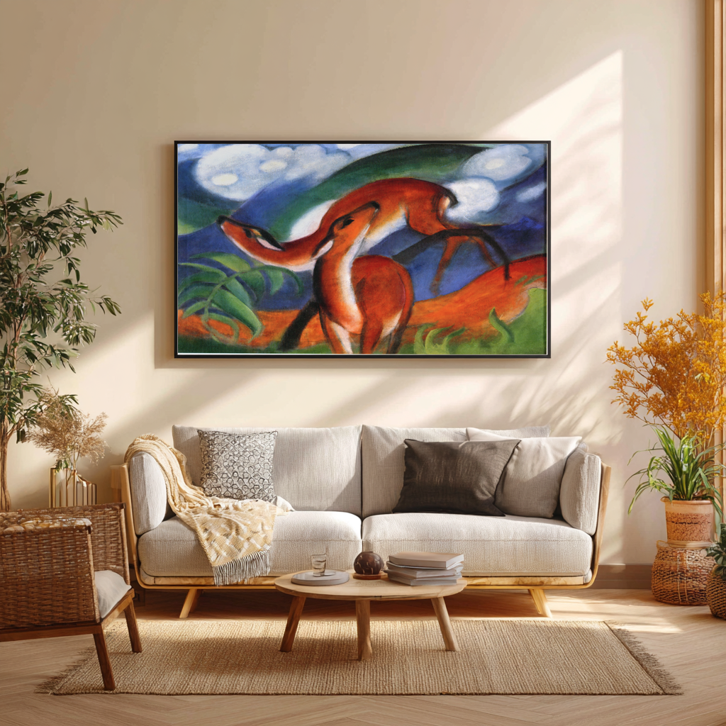 Cerfs rouges II - Franz Marc - Toile premium 430g (qualité galerie)