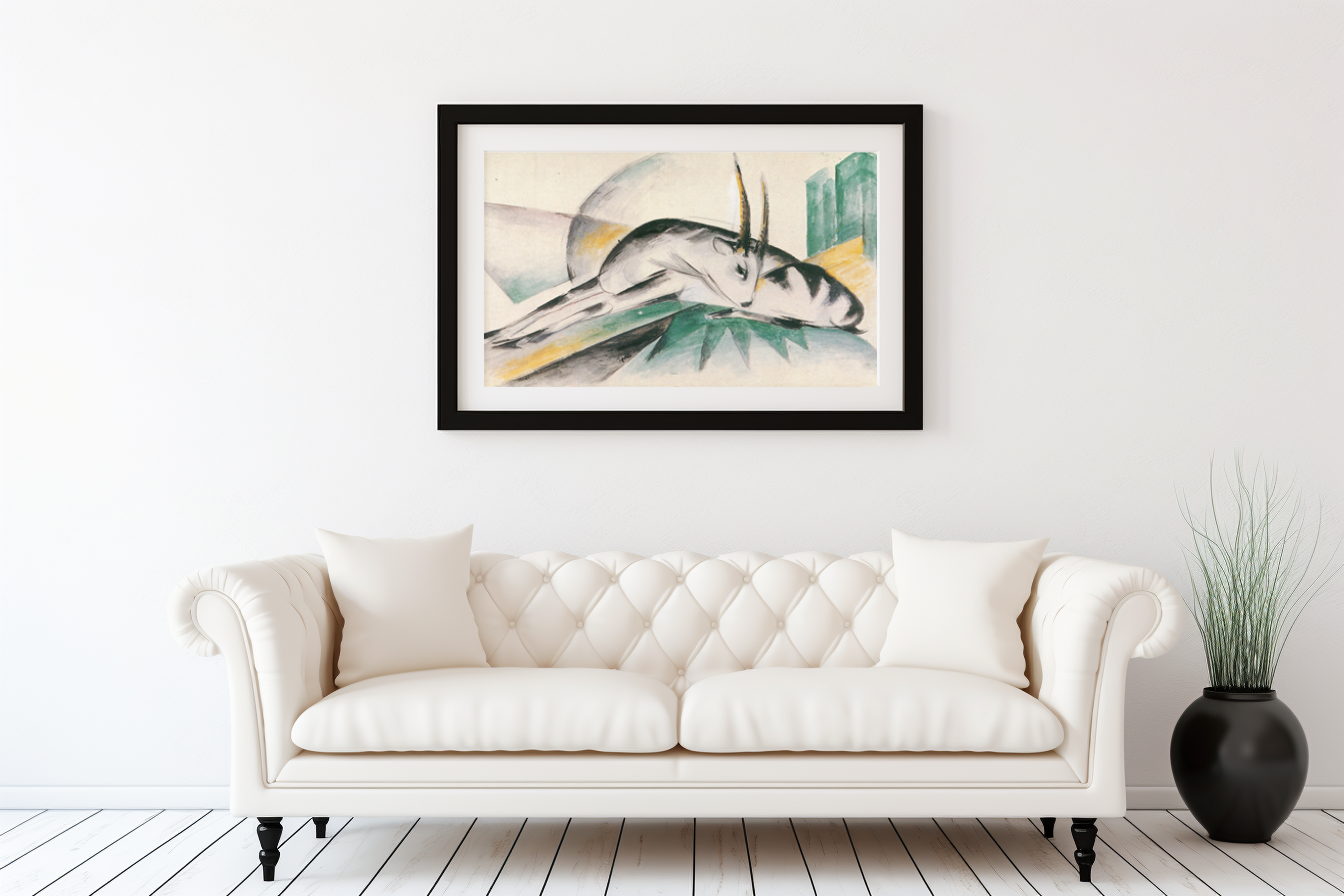 Gazelles - Franz Marc - Premium 430g Canvas (gallery quality)
