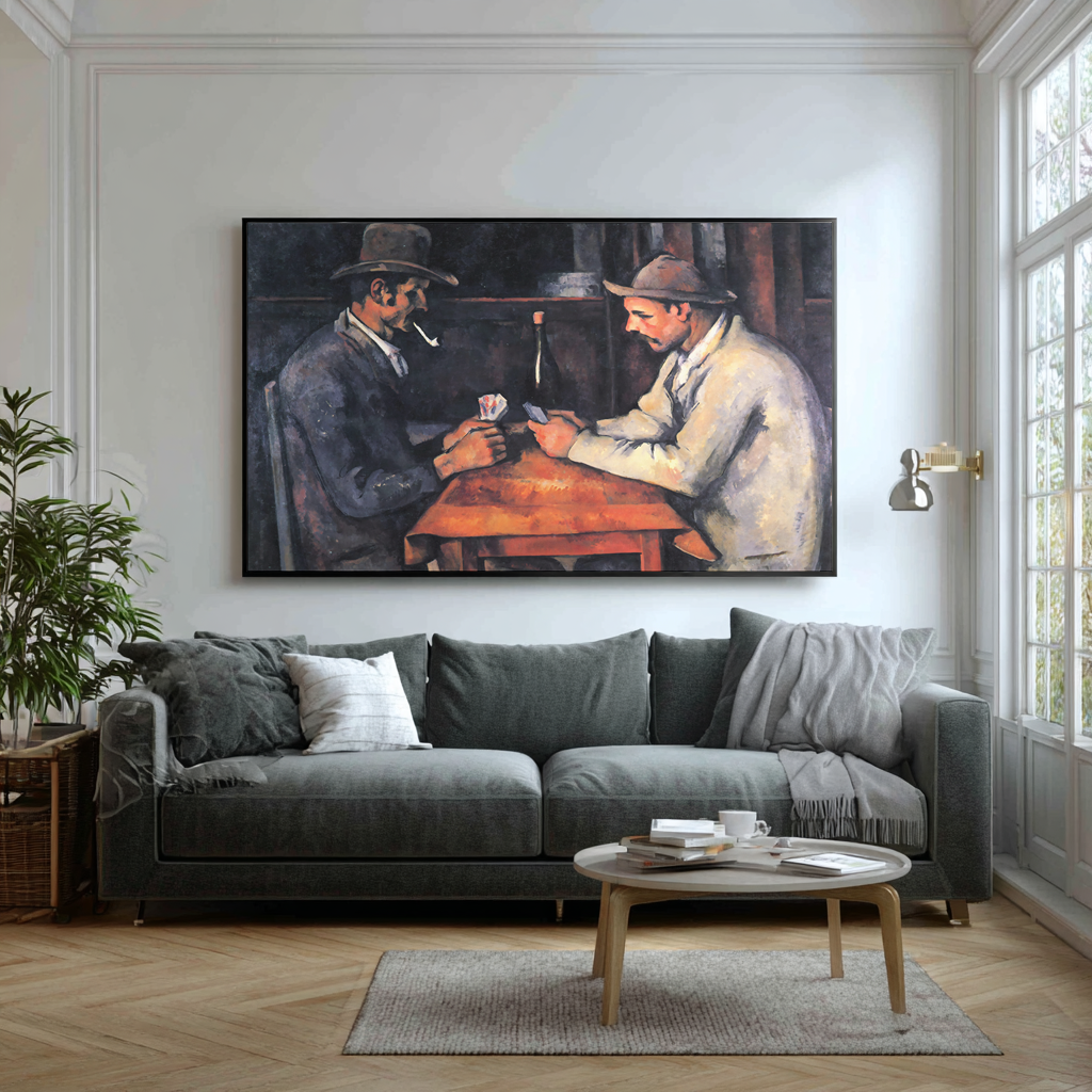 Les Joueurs de cartes - Paul Cézanne - Toile premium 430g (qualité galerie)