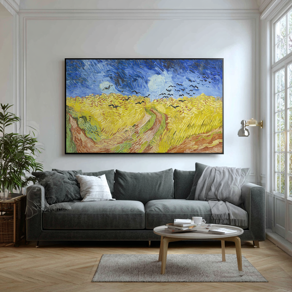 Champ de blé aux corbeaux - Vincent Van Gogh - Toile premium 430g (qualité galerie)