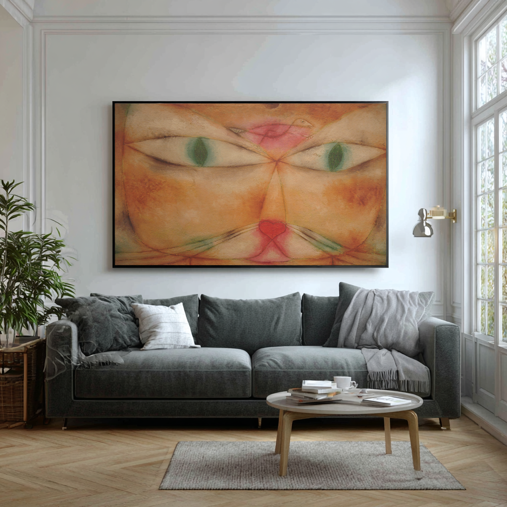 The Cat and the Bird - Paul Klee - Premium canvas 430g (gallery quality)
