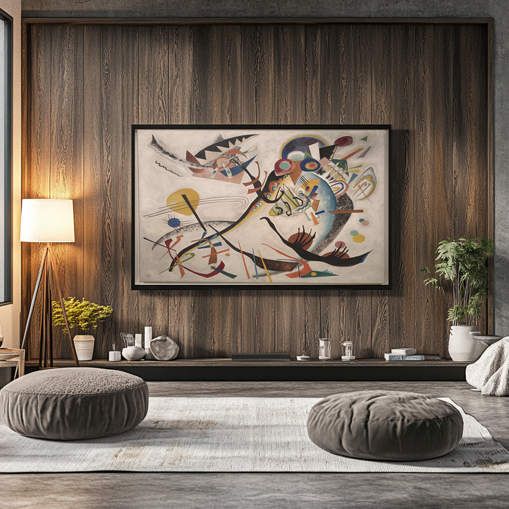 Blue Segment - Wassily Kandinsky - 430g Premium Canvas (Gallery Quality)