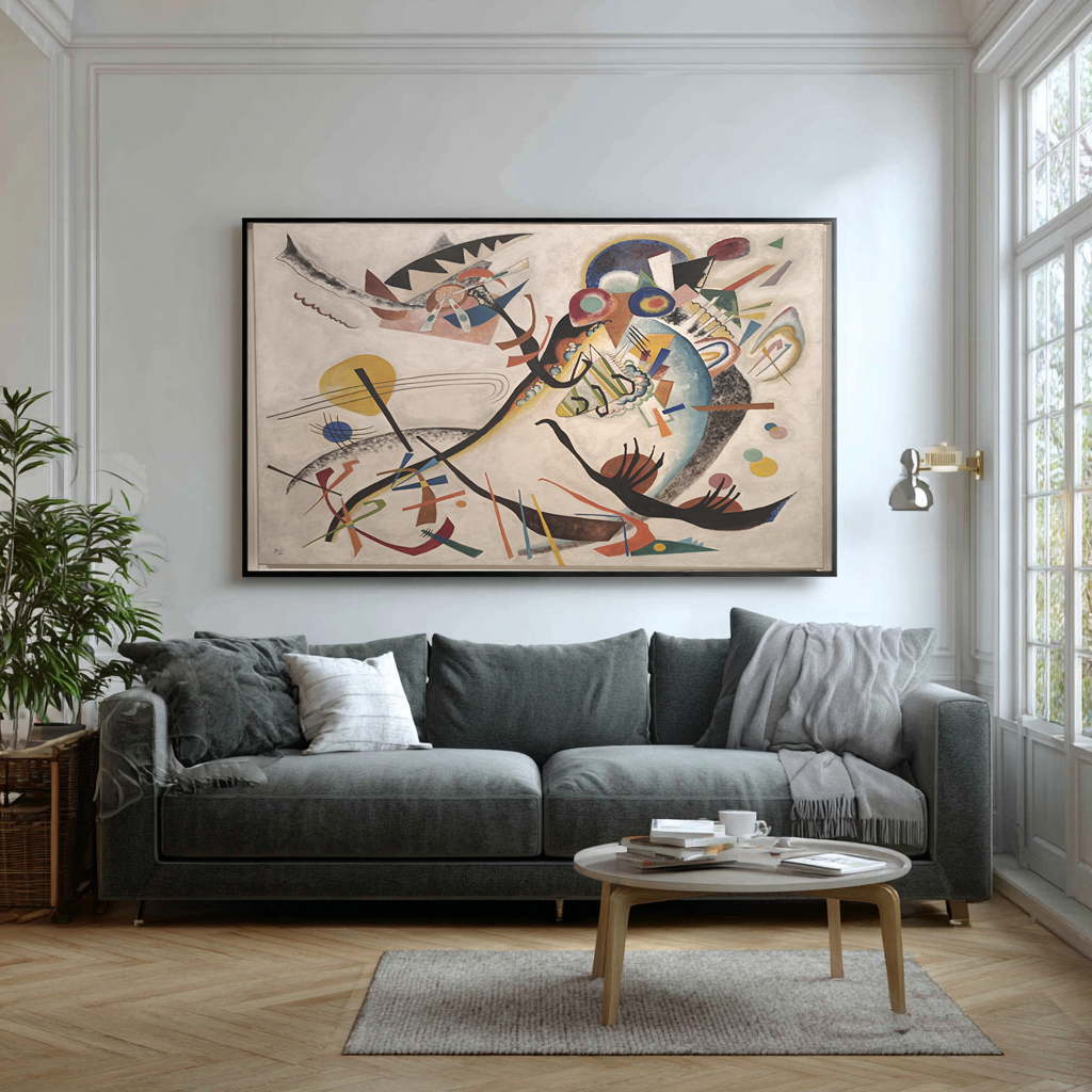 Blue Segment - Wassily Kandinsky - 430g Premium Canvas (Gallery Quality)