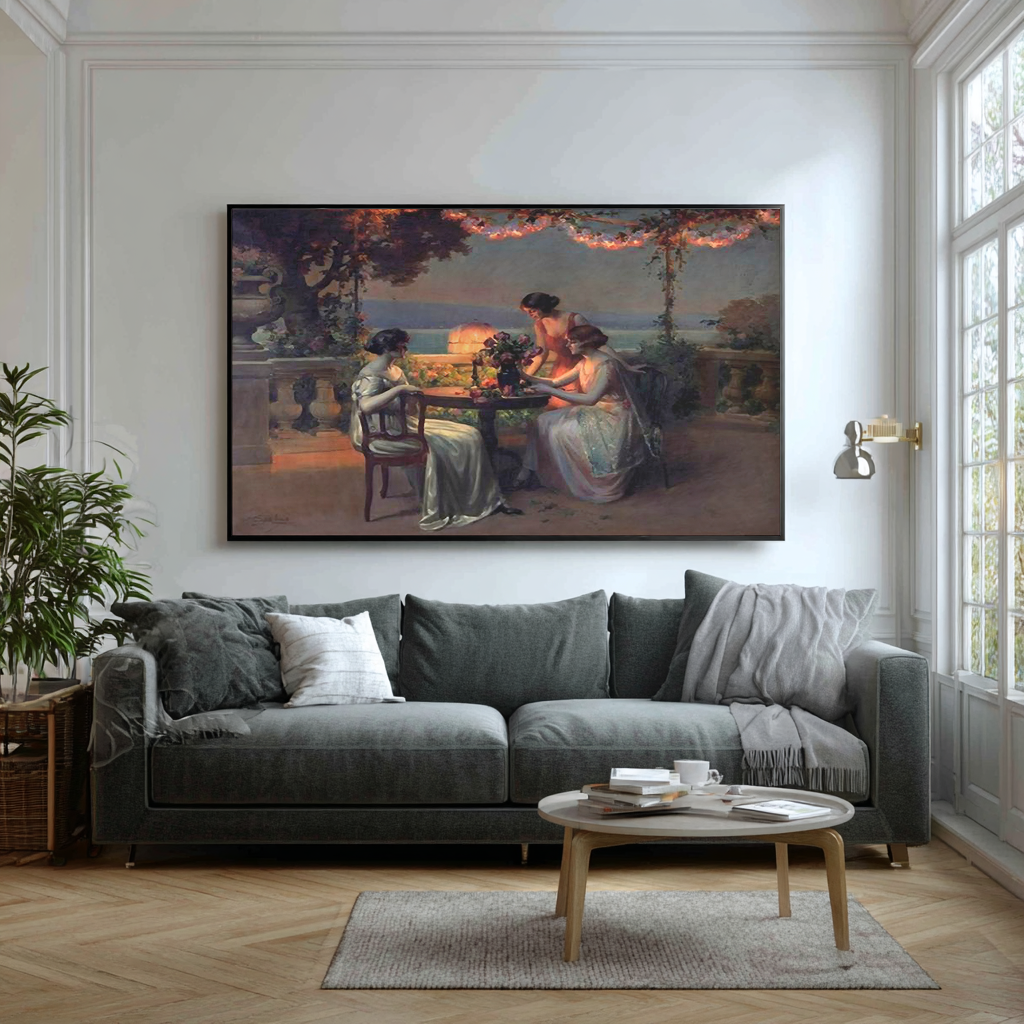 La fin du dîner - Jules-Alexandre Grun - Toile premium 430g (qualité galerie)