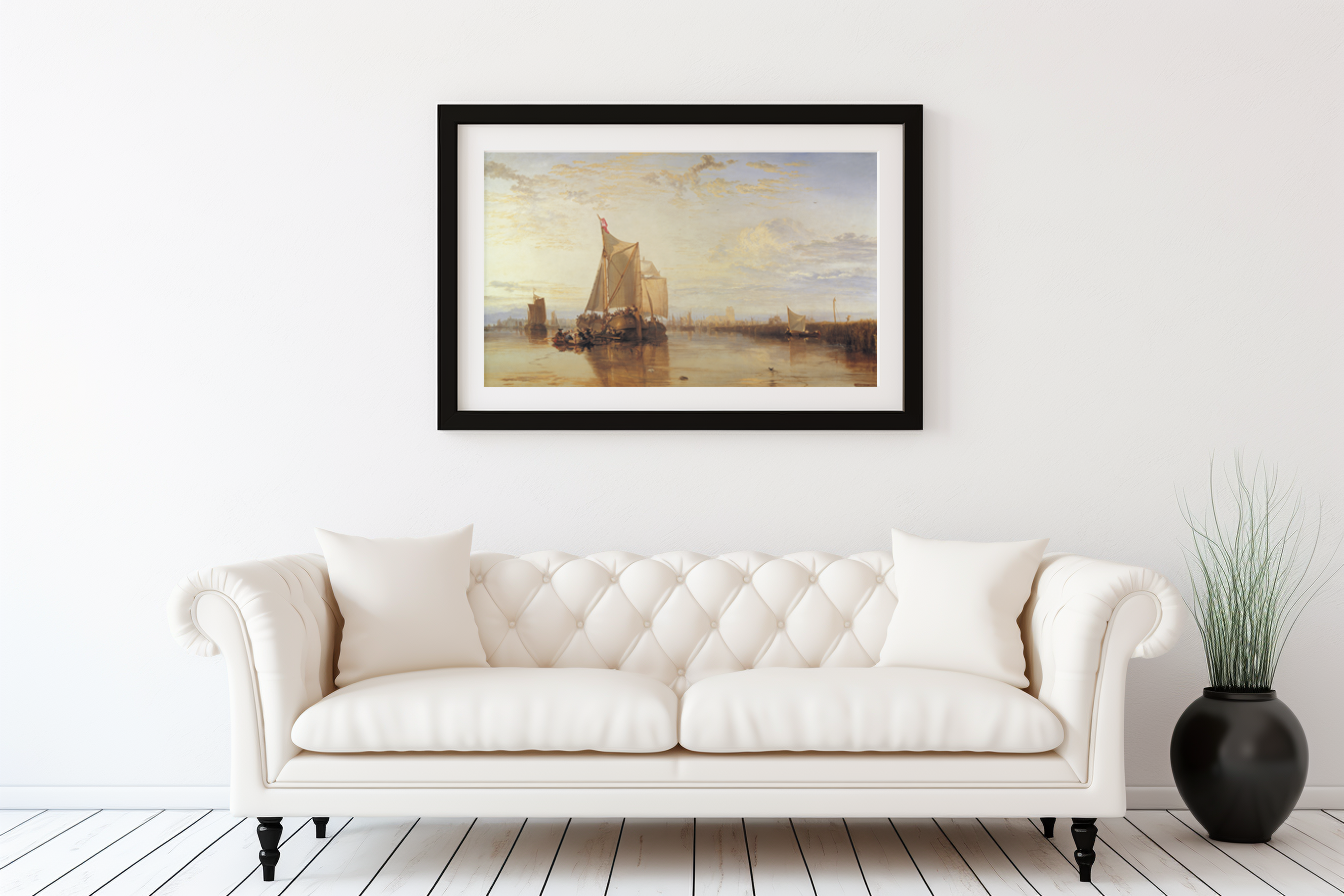 Dort or Dordrecht, The Dort Packet-Boat from Rotterdam Becalmed - Joseph Mallord William Turner - Premium Canvas 430g (gallery quality)