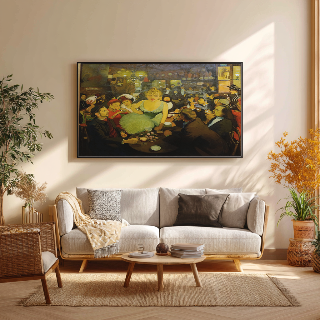 Inside Bruant's Mirliton - Louis Anquetin - Premium Canvas 430g (Gallery Quality)
