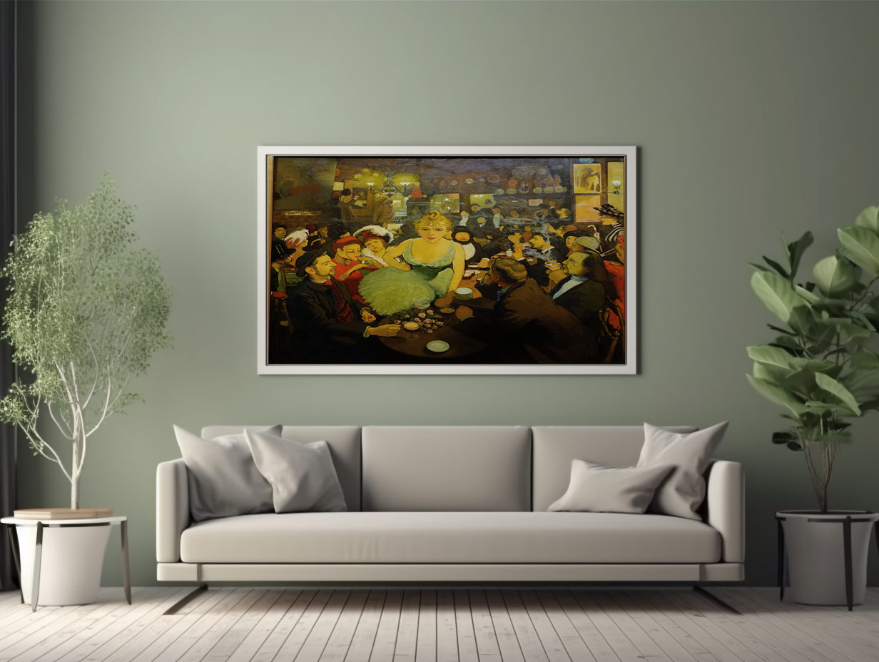 Inside Bruant's Mirliton - Louis Anquetin - Premium Canvas 430g (Gallery Quality)