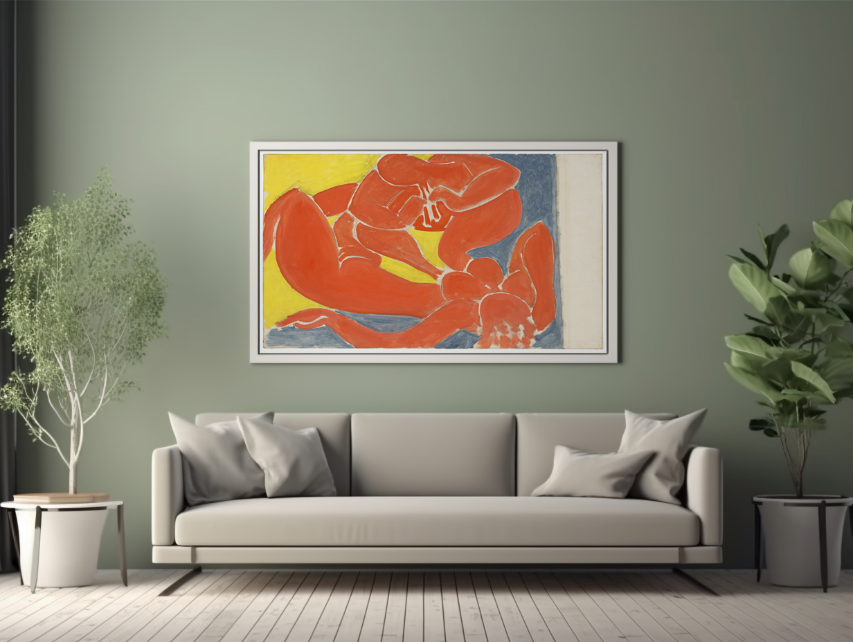 Nymphe et Faune rouge - Henri Matisse - Toile premium 430g (qualité galerie)