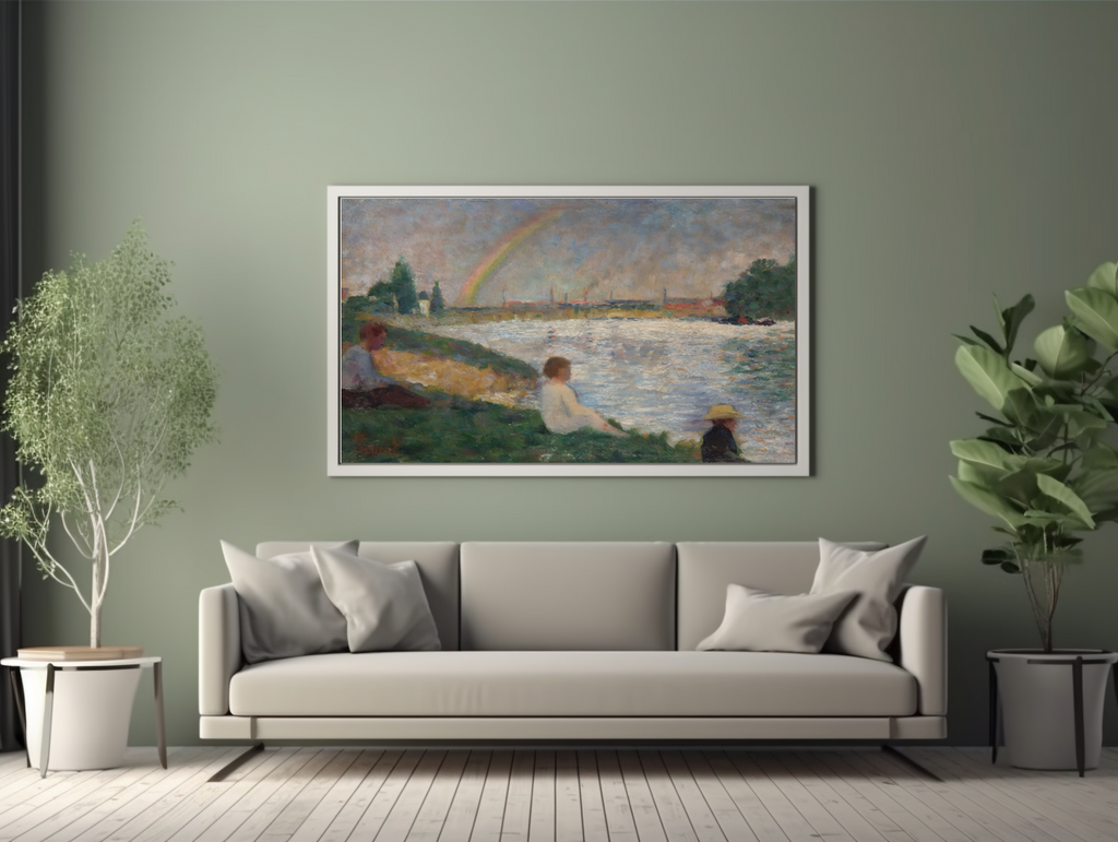 The Rainbow, study for Bathers at Asnières - Georges Seurat - 430g Premium Canvas (gallery quality)