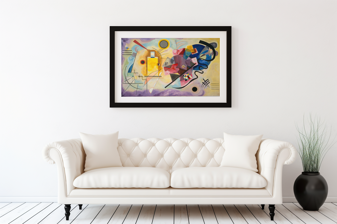 Jaune, rouge, bleu - Vassily Kandinsky - Toile premium 430g (qualité galerie)
