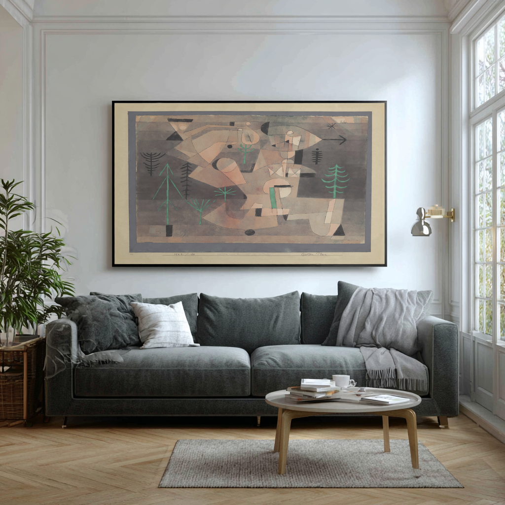 Plan de jardin - Paul Klee - Toile premium 430g (qualité galerie)