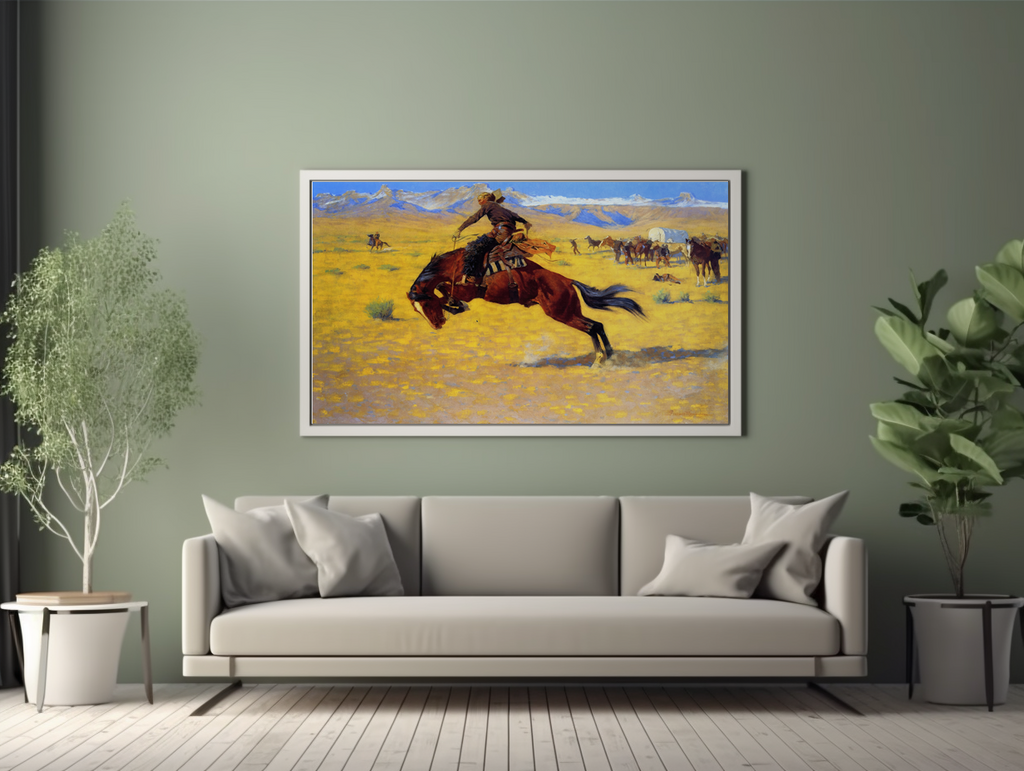 Matin froid dans les prairies - Frederic Remington - Toile premium 430g (qualité galerie)