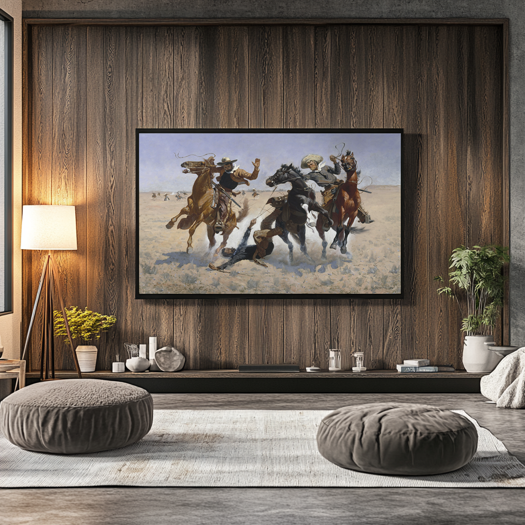 Helping a Comrade - Frederic Remington - Premium Canvas 430g (gallery quality)
