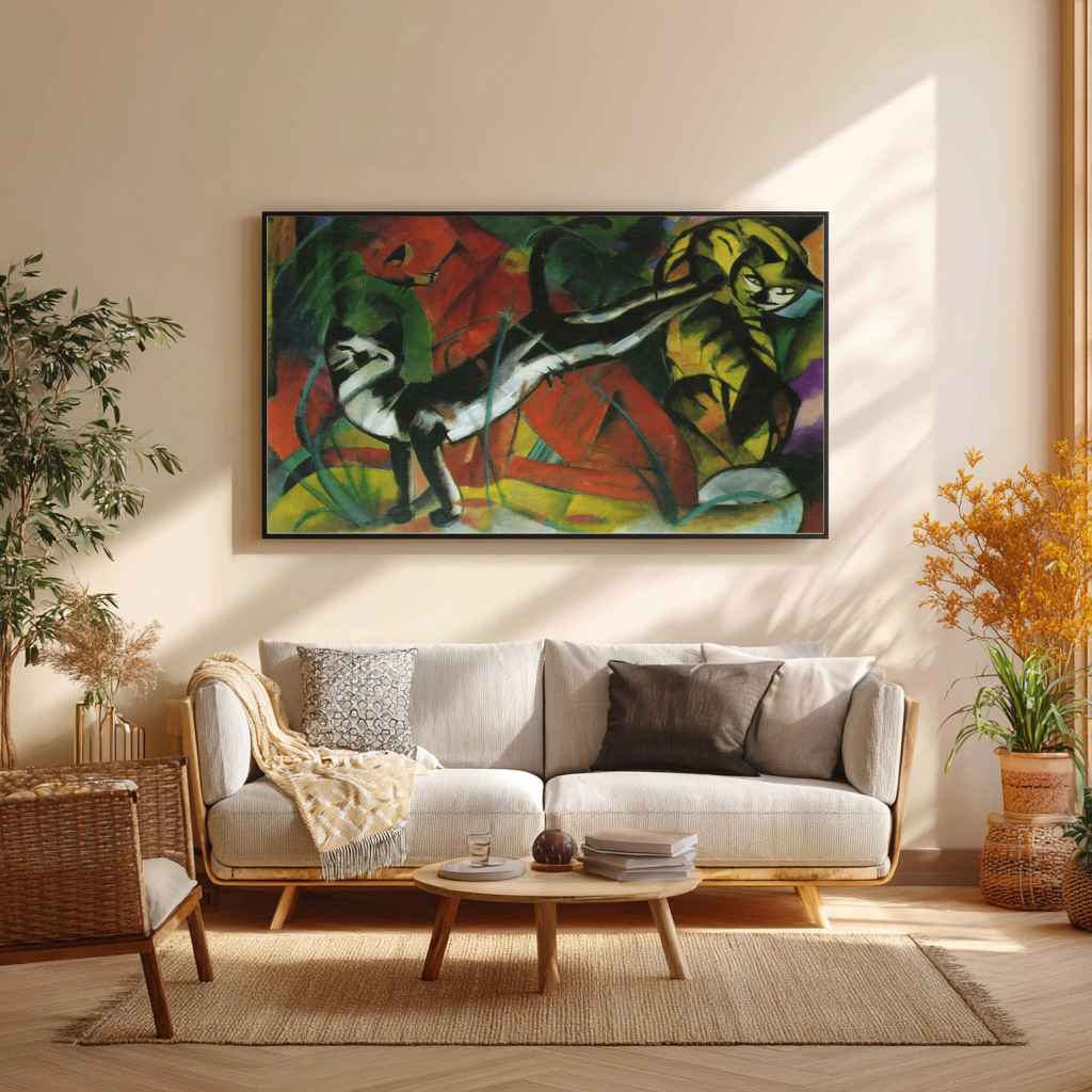 Three Cats - Franz Marc - Premium canvas 430g (gallery quality)