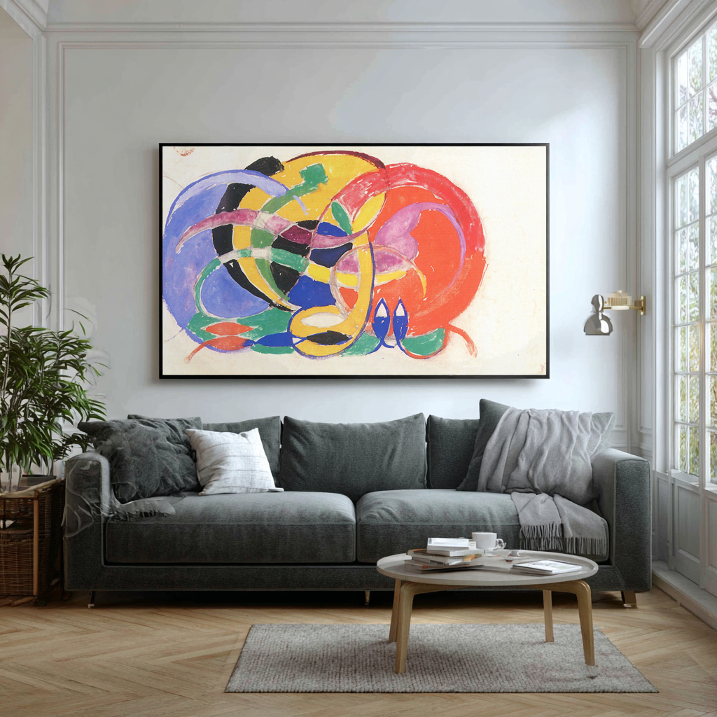 Composition abstraite - Franz Marc - Toile premium 430g (qualité galerie)