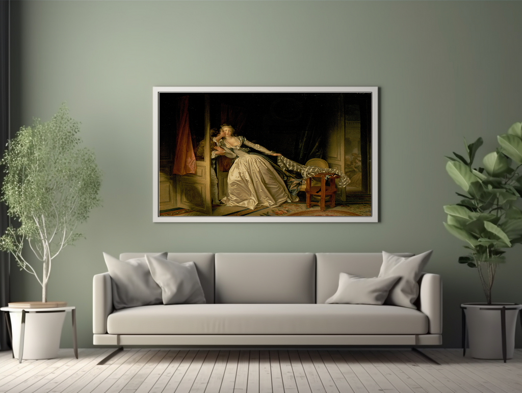 Le baiser volé - Jean-Honoré Fragonard - Toile premium 430g (qualité galerie)