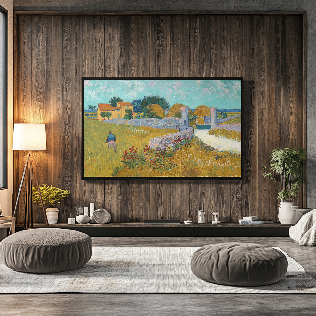 Ferme en Provence - Vincent Van Gogh - Toile premium 430g (qualité galerie)