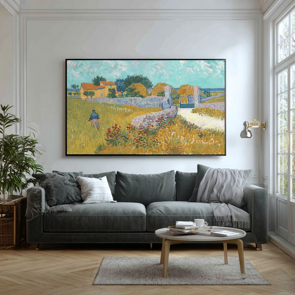 Ferme en Provence - Vincent Van Gogh - Toile premium 430g (qualité galerie)