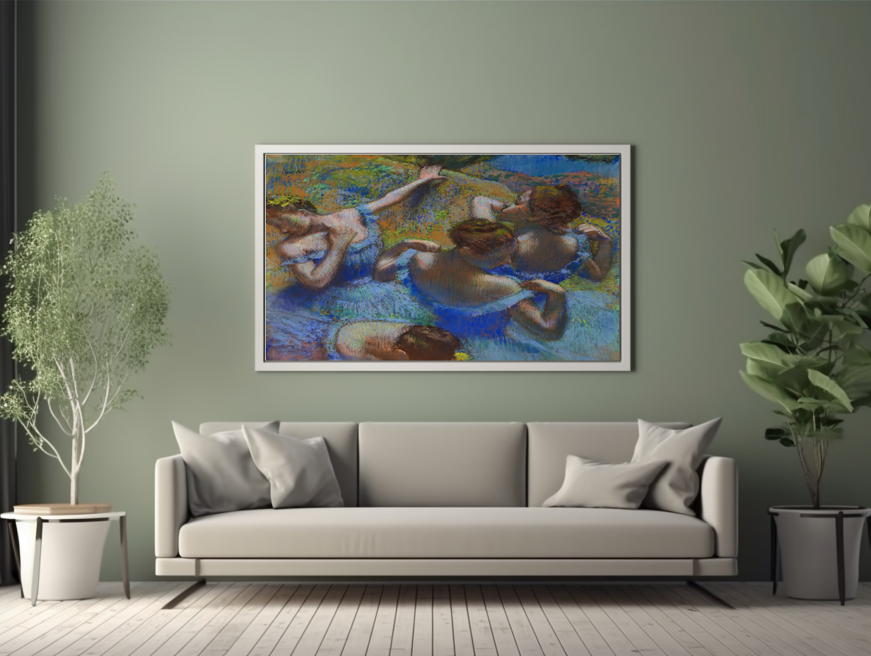 Blue Dancers - Edgar Degas - Premium canvas 430g (gallery quality)
