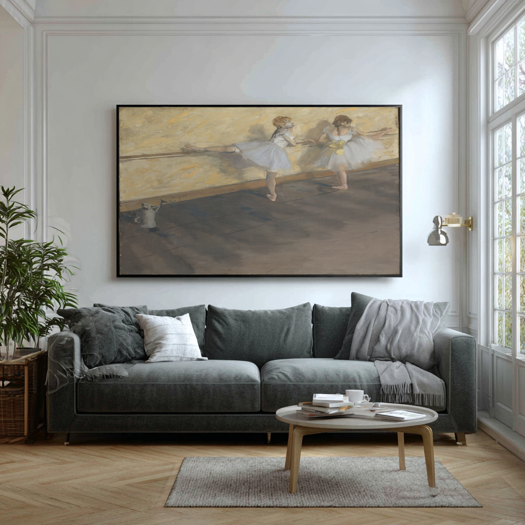 Danseuses à la barre - Edgar Degas - Toile premium 430g (qualité galerie)