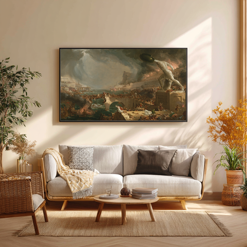 The Course of Empire: Destruction - Thomas Cole - Premium Canvas 430g (gallery quality)