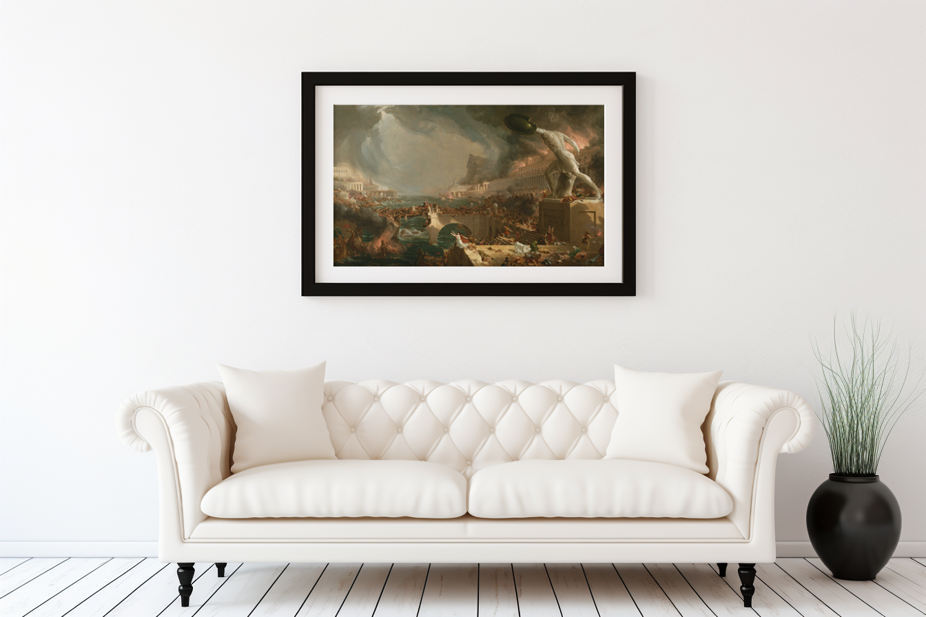 The Course of Empire: Destruction - Thomas Cole - Premium Canvas 430g (gallery quality)
