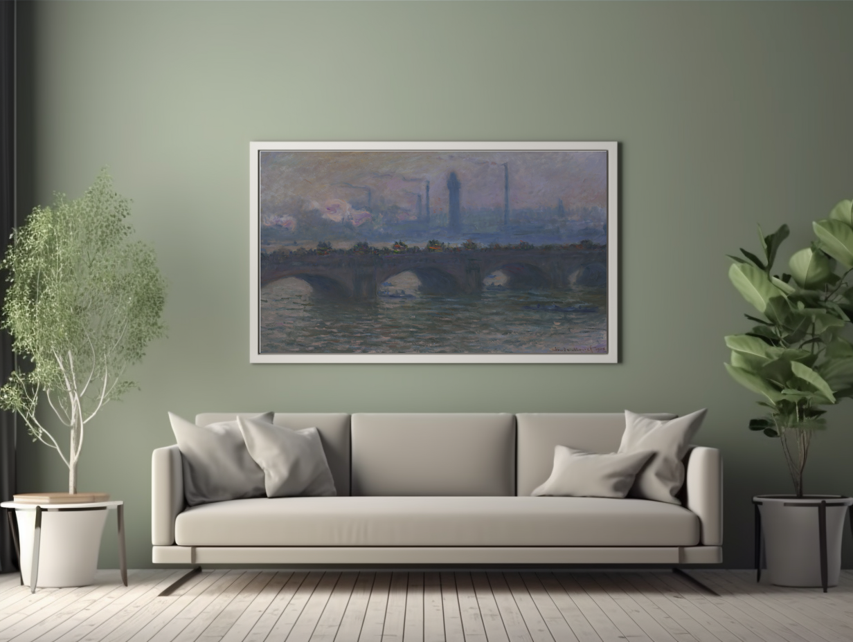 Waterloo Bridge - Claude Monet - Premium 430g canvas (gallery quality)