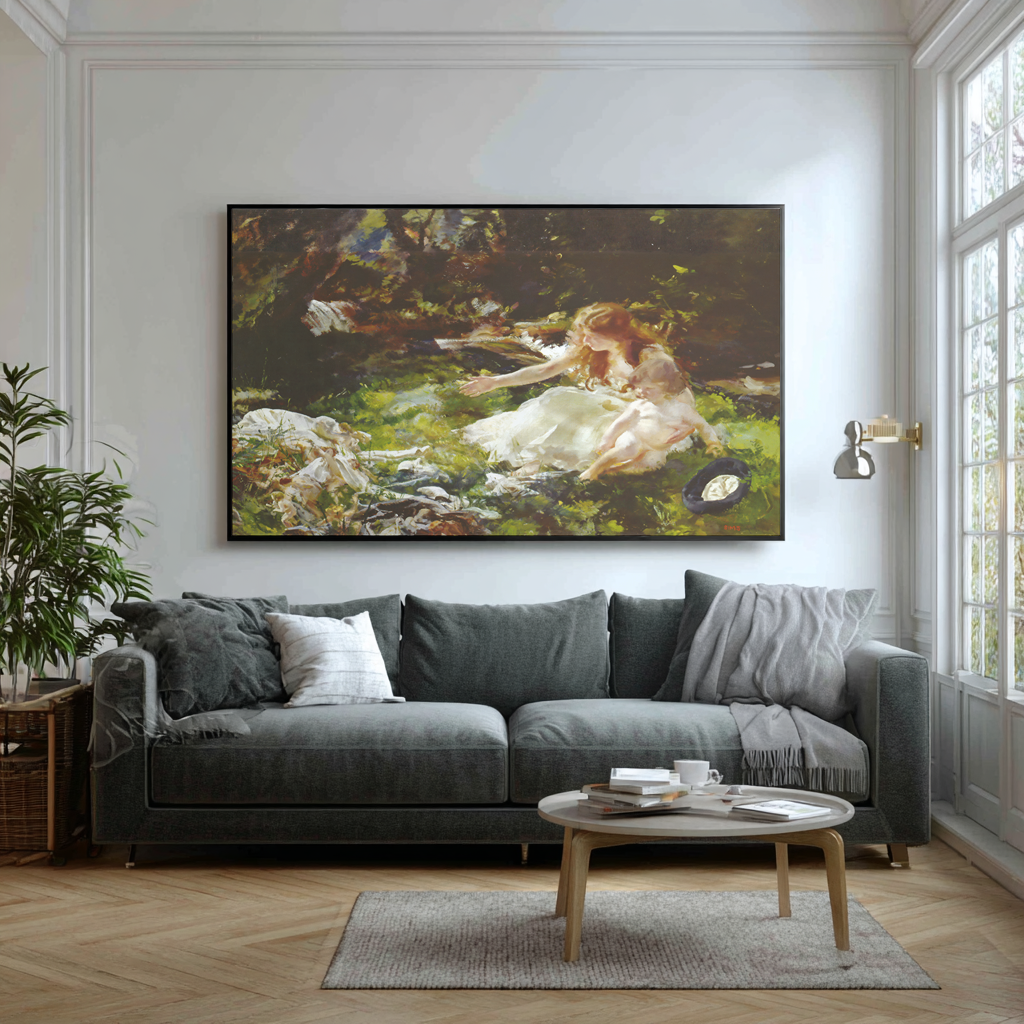 ...Et les fées s'enfuirent - Charles Sims - Toile premium 430g (qualité galerie)