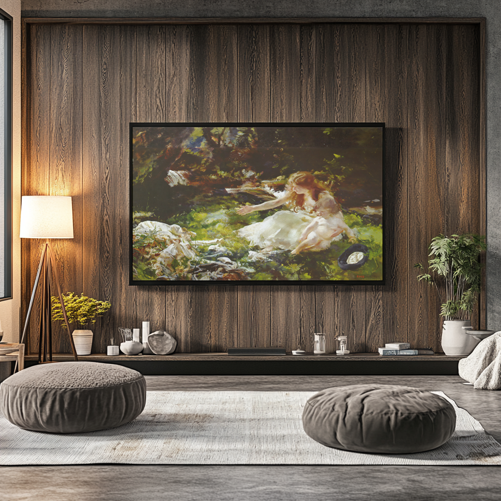 ...Et les fées s'enfuirent - Charles Sims - Toile premium 430g (qualité galerie)