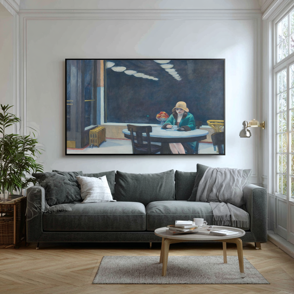 Automat - Edward Hopper - Premium Canvas 430g (gallery quality)