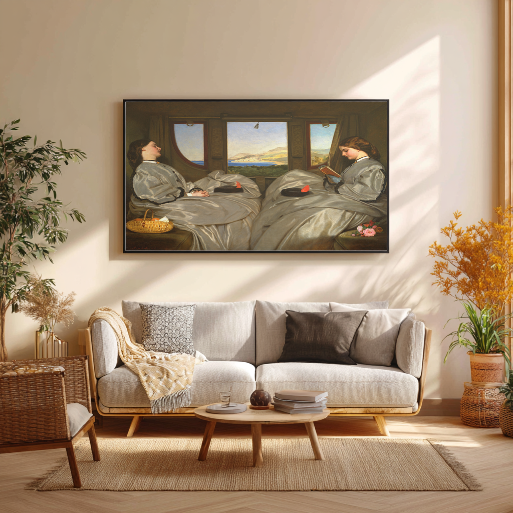 Les compagnes de voyage - Augustus Leopold Egg - Toile premium 430g (qualité galerie)