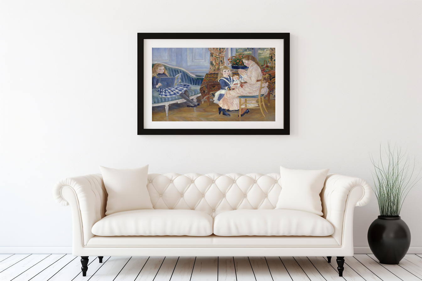 Children's Afternoon at Wargemont - Pierre-Auguste Renoir - Premium 430g Canvas (Gallery Quality)
