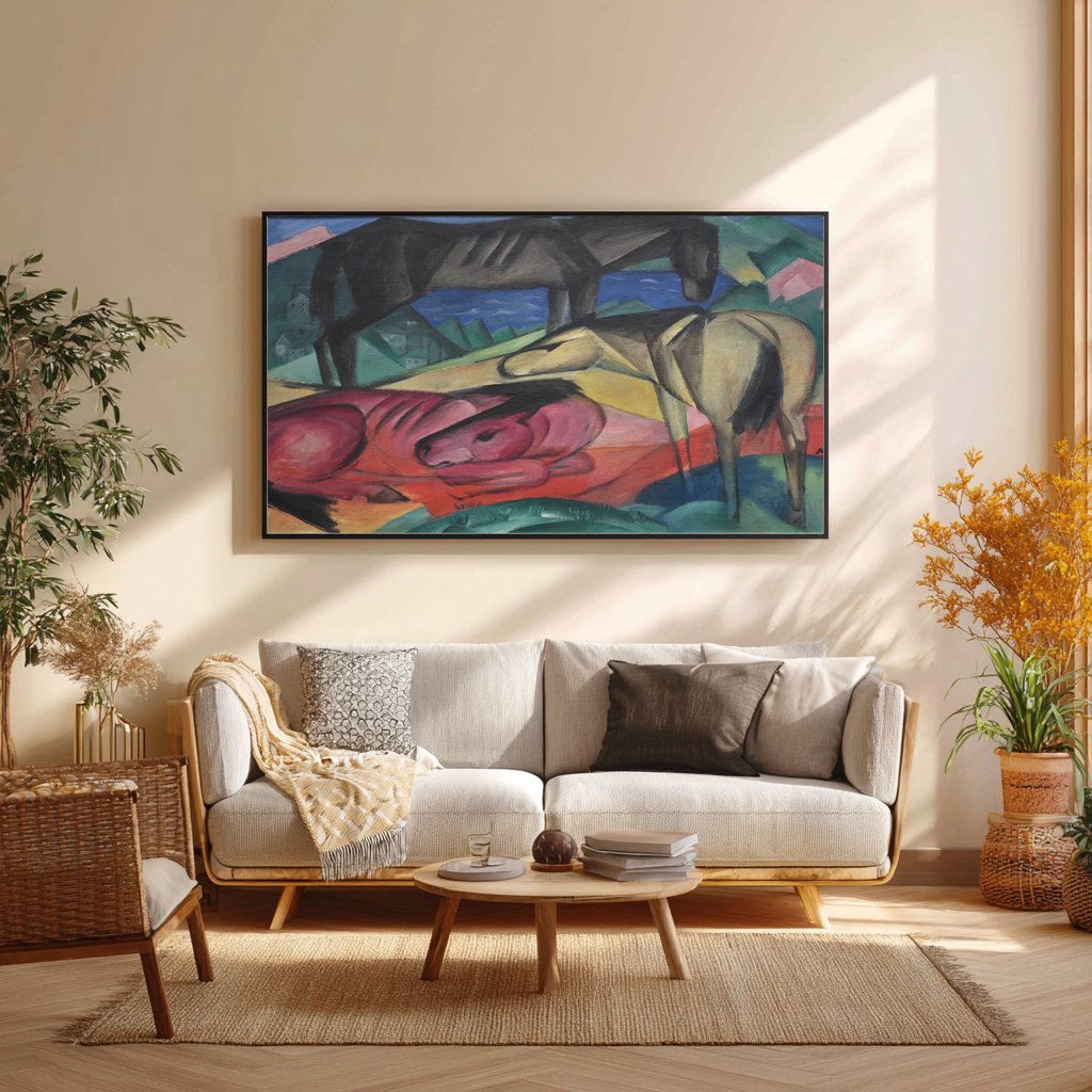 Three Horses - Franz Marc - Premium Canvas 430g (gallery quality)