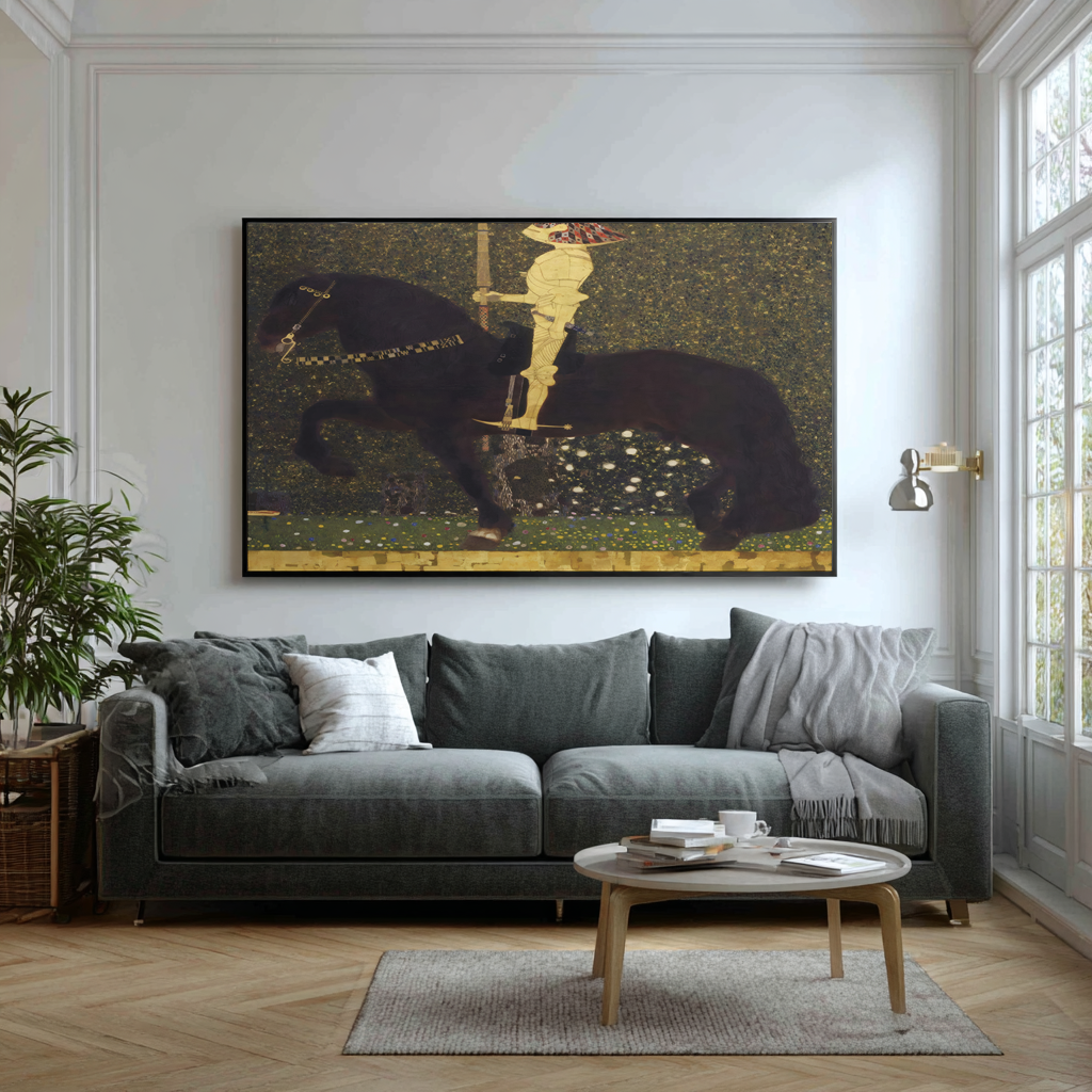 The Golden Knight - Gustav Klimt - Premium Canvas 430g (gallery quality)