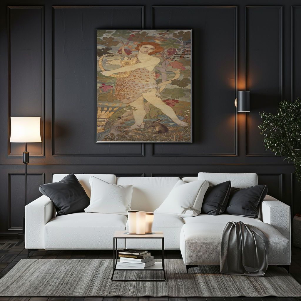 The Progress of a Soul: The Entrance - Phoebe Anna Traquair - Premium canvas 430g (gallery quality)