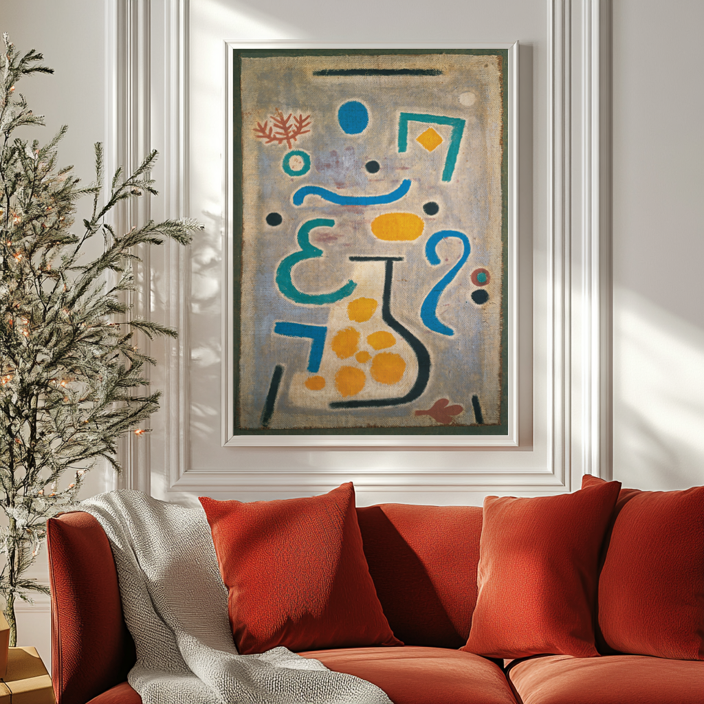 Le vase - Paul Klee - Toile premium 430g (qualité galerie)