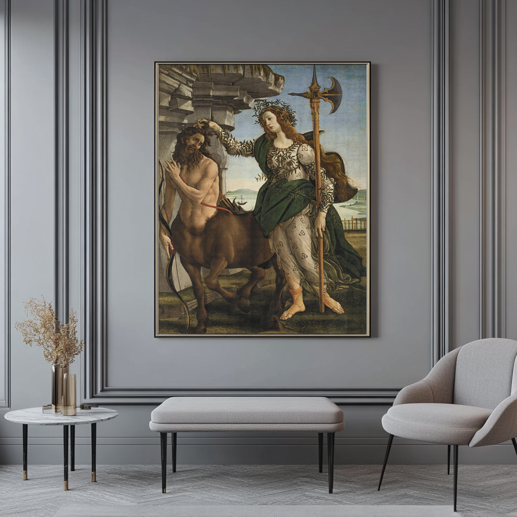 Pallas et le centaure - Sandro Botticelli - Toile premium 430g (qualité galerie)