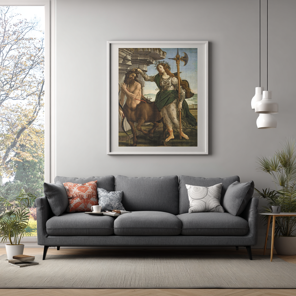 Pallas et le centaure - Sandro Botticelli - Toile premium 430g (qualité galerie)