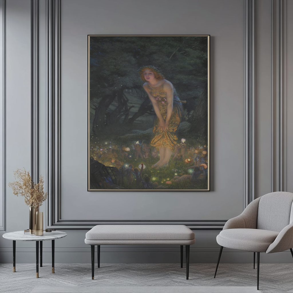 Le veille de la Saint-Jean - Edward Robert Hughes - Toile premium 430g (qualité galerie)
