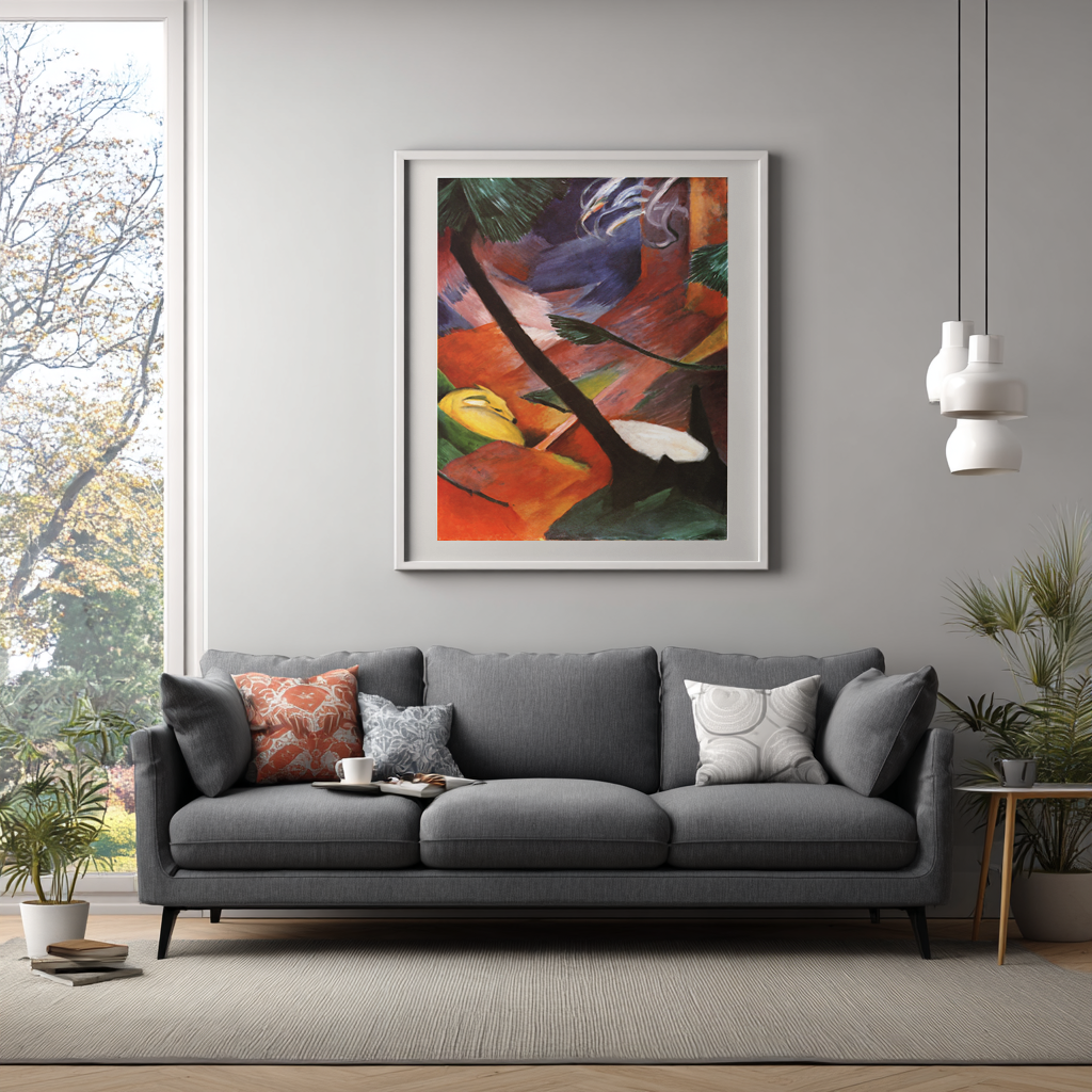 Deer in the Forest II - Franz Marc - Premium Canvas 430g (gallery quality)