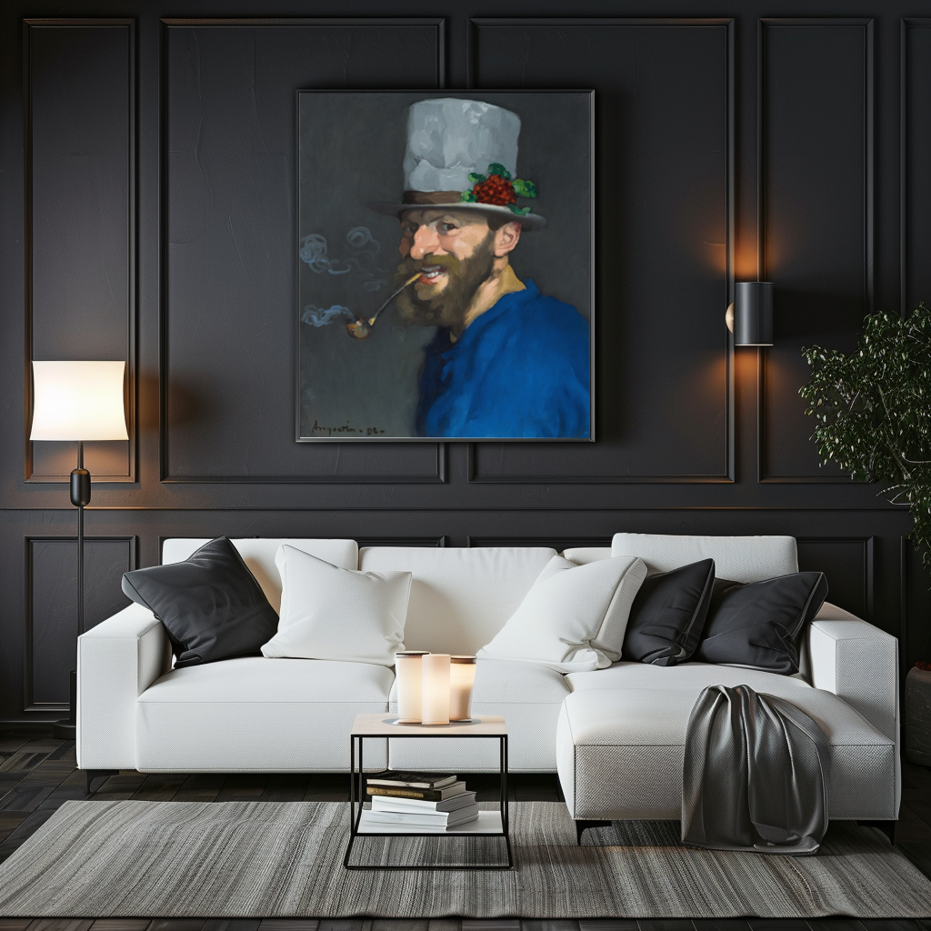 Self-Portrait with Pipe - Louis Anquetin - Premium Canvas 430g (gallery quality)