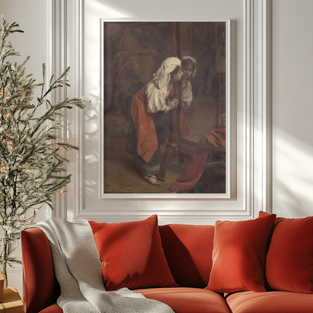Alone in the Workshop - Henri Guillaume Schlesinger - Premium canvas 430g (gallery quality)