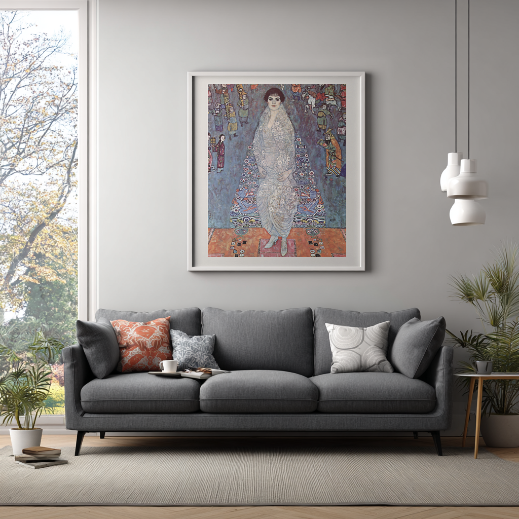 Portrait of Baroness Elisabeth Bachofen-Echt - Gustav Klimt - Premium Canvas 430g (gallery quality)